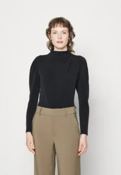 Selected Femme Slffenja T-Neck - T-Shirt À Manches Longues - Black