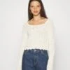 Pieces Petite Pcjudy Cropped - Pullover - Birch