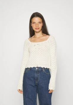 Pieces Petite Pcjudy Cropped - Pullover - Birch