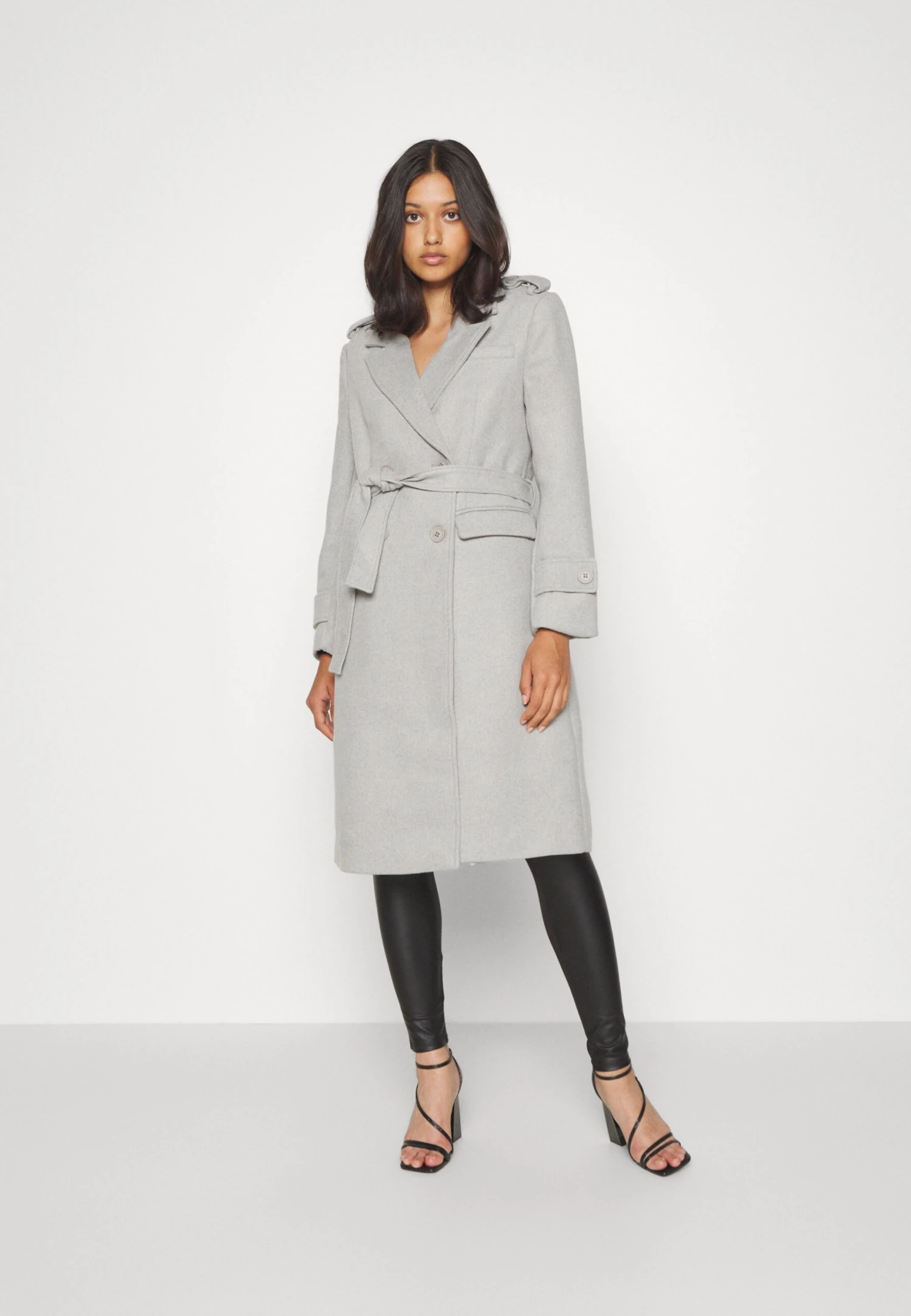 Noisy May Nmleony Long - Manteau Classique - Light Grey Melange 5 Noisy May Nmleony Long - Manteau Classique - Light Grey Melange – Image 3