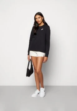 Nike Sportswear Club Crew - Sweatshirt - Black/White -Next Soldes 46e3e373a081415aa8099162131307a7