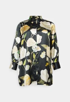 Vero Moda Curve Vmrenee Oversize Shirt - T-Shirt À Manches Longues - Black/Renee -Next Soldes 496000468d5f415da0c929346a982376