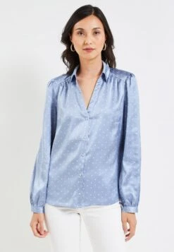 À Manches Longues - Chemisier - Bleu Clair