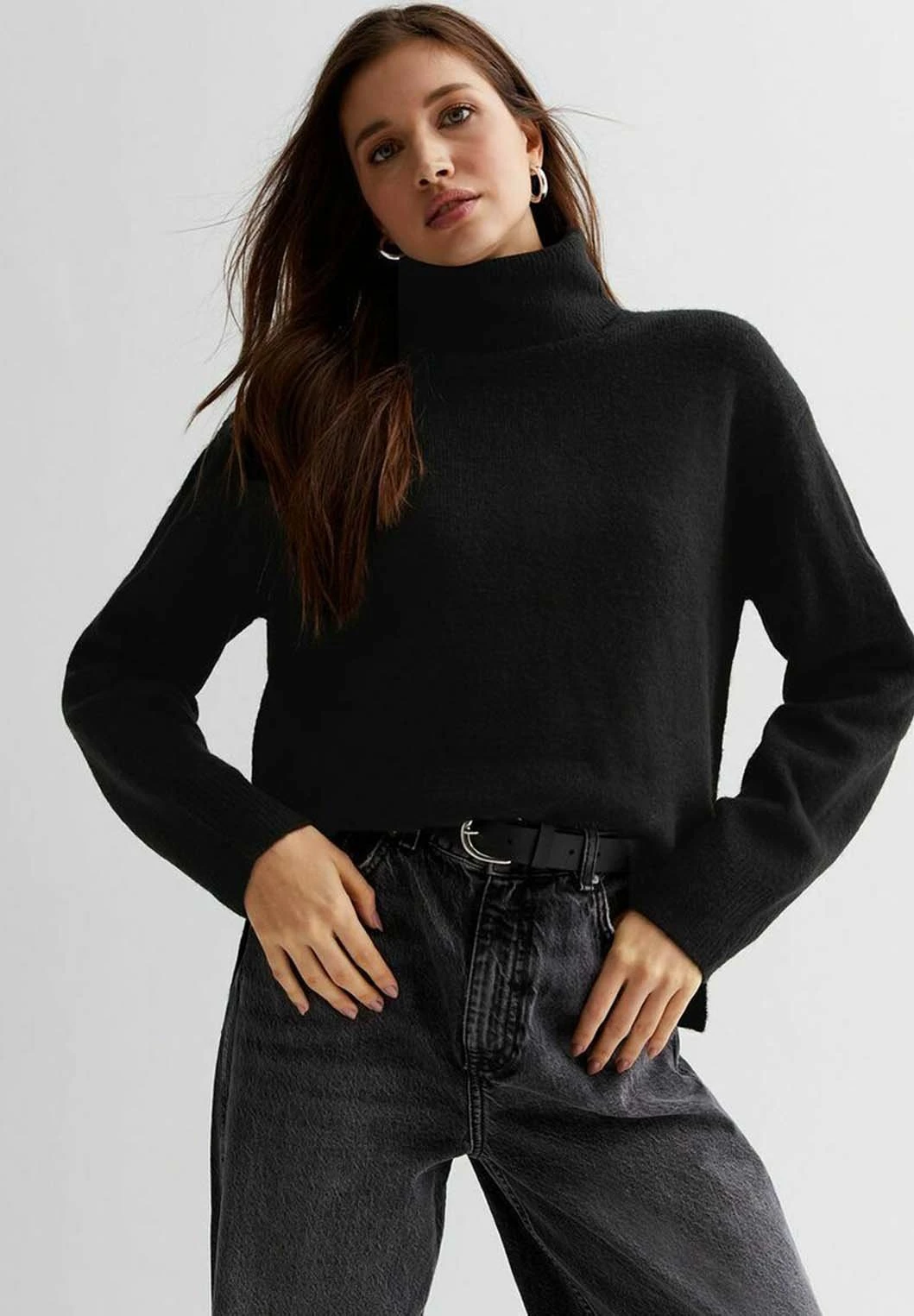 New Look Roll Neck Split Hem - Pullover - Black 3 New Look Roll Neck Split Hem - Pullover - Black