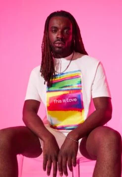 Calvin Klein Jeans Graphic Oversized Tee Unisex - T-Shirt Imprimé - Bright White