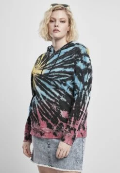 URBAN CLASSICS Ladies Tie Dye Hoody - Sweat À Capuche - Black