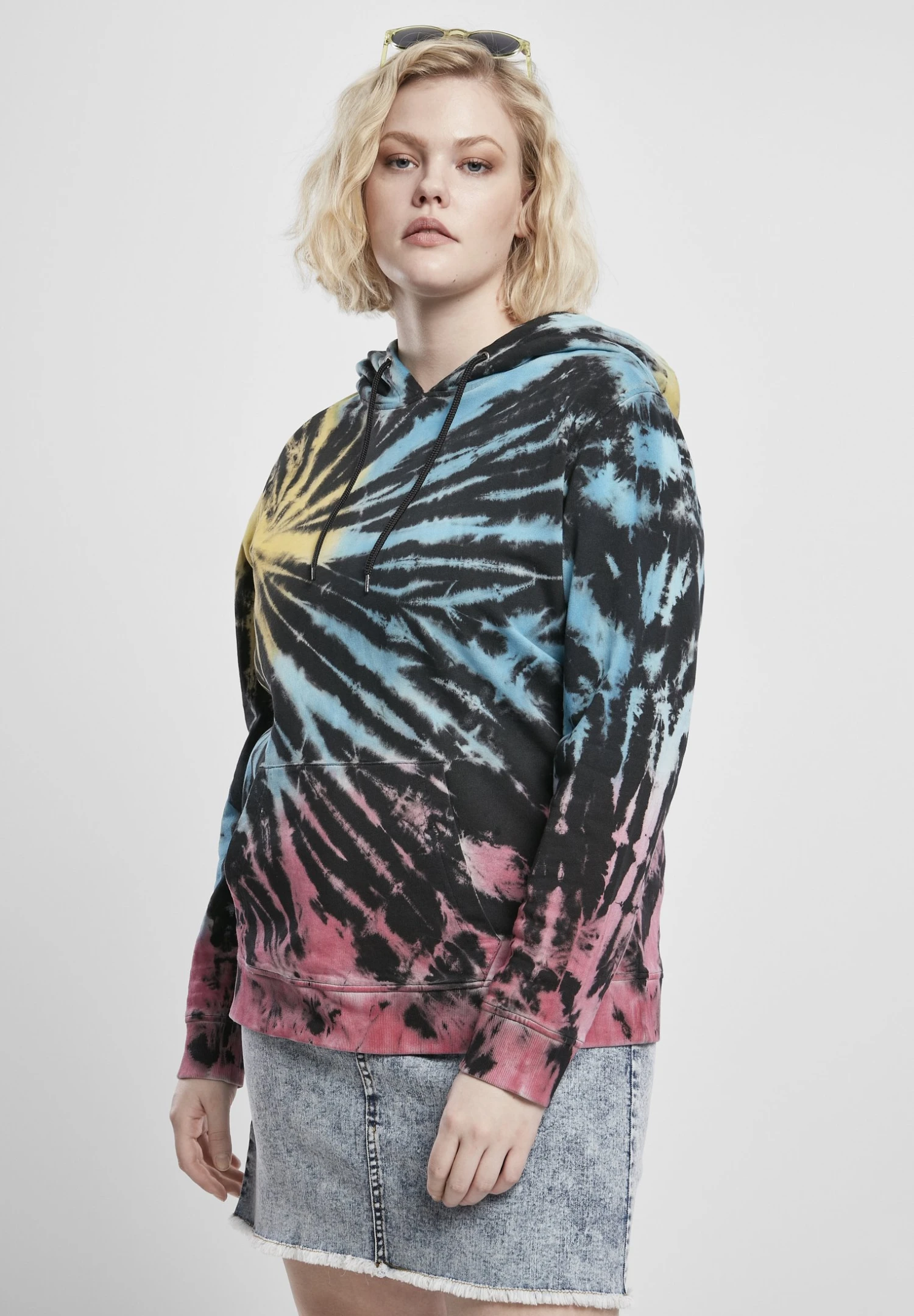 URBAN CLASSICS Ladies Tie Dye Hoody - Sweat À Capuche - Black 3 URBAN CLASSICS Ladies Tie Dye Hoody - Sweat À Capuche - Black