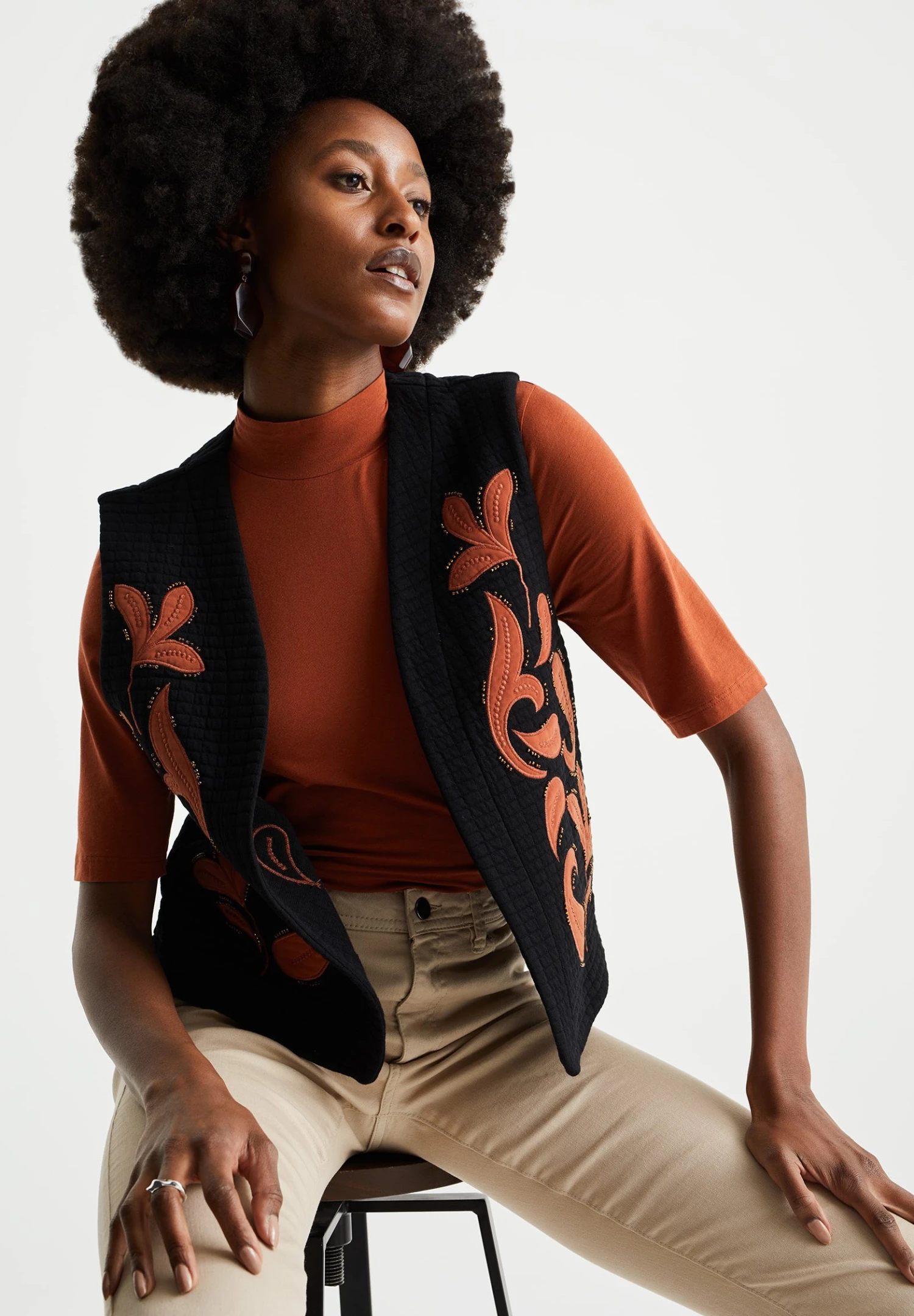 WE FASHION Met Embroidery - Veste Sans Manches - Black 7 WE FASHION Met Embroidery - Veste Sans Manches - Black â Image 5