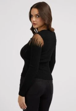 Guess Strass-Details - Pullover - Schwarz -Next Soldes 4f7ef302a4a04d549ab7c44beef0d2c7