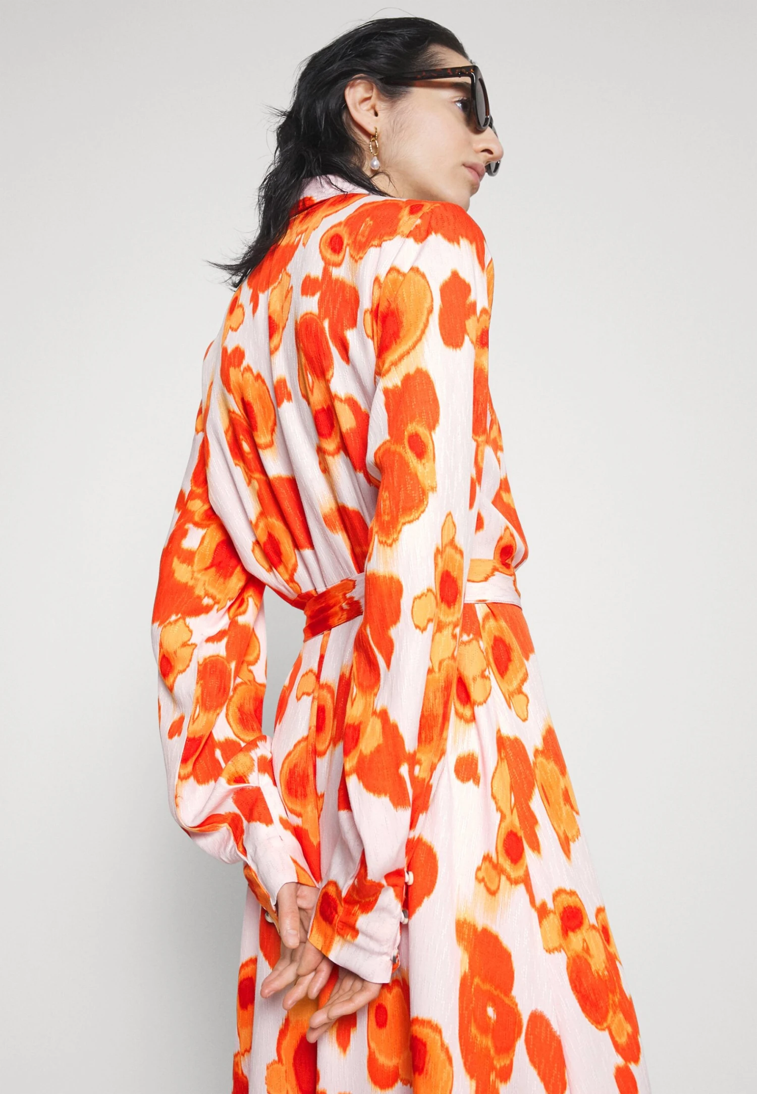 Selected Femme Slfnicolette Ls - Robe Chemise - Orangeade 6 Selected Femme Slfnicolette Ls - Robe Chemise - Orangeade – Image 4