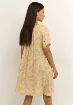 Kaffe Kaisolde Amber - Robe De Jour - Yellow Lupine Feather Flower -Next Soldes 52848c268e3347edb69a1206f0b127ab