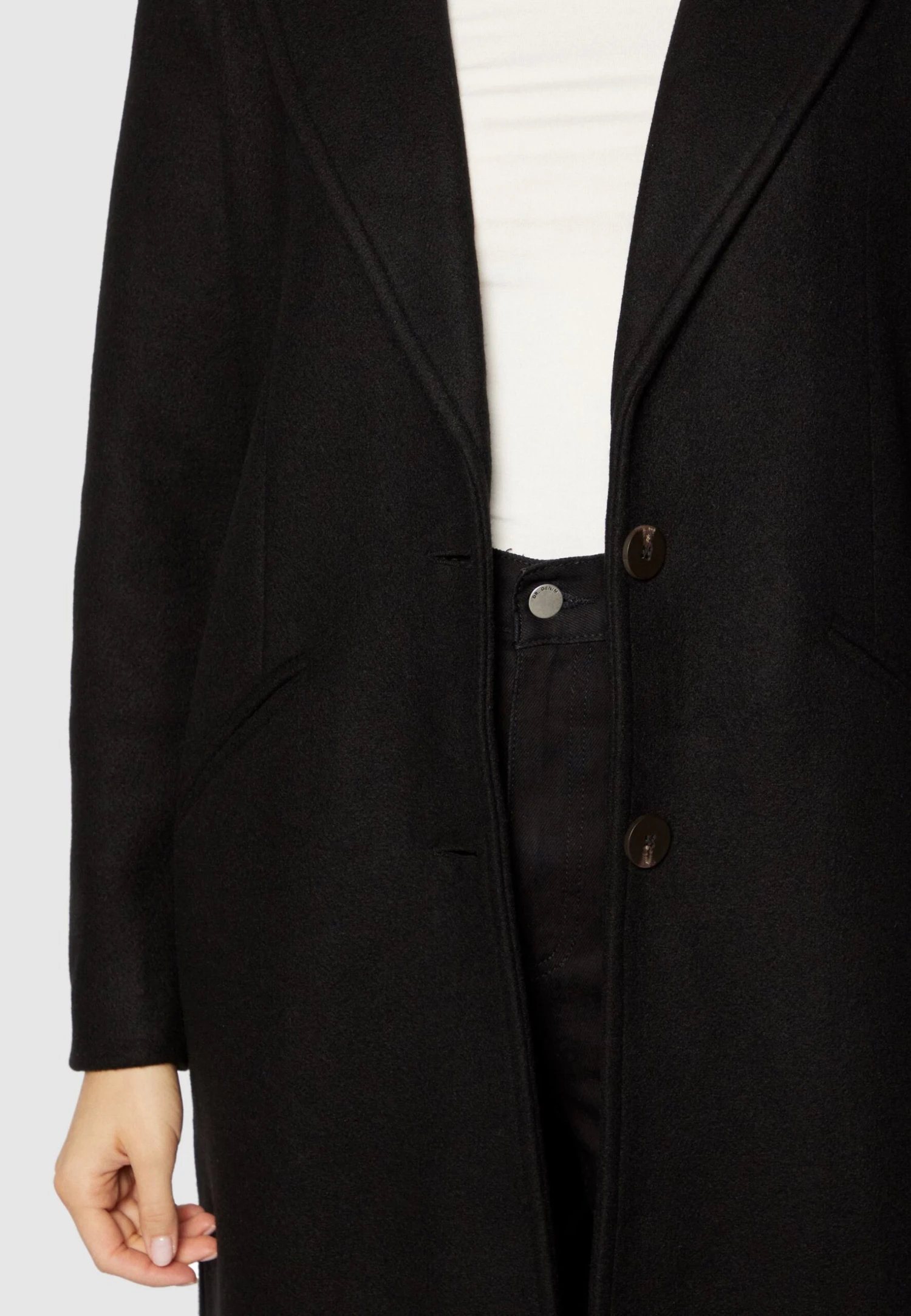 Vila Vivalji Long Coat - Manteau Classique - Black 8 Vila Vivalji Long Coat - Manteau Classique - Black – Image 6
