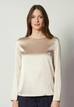 Round Neck - T-Shirt À Manches Longues - Light Mother Of Pearl