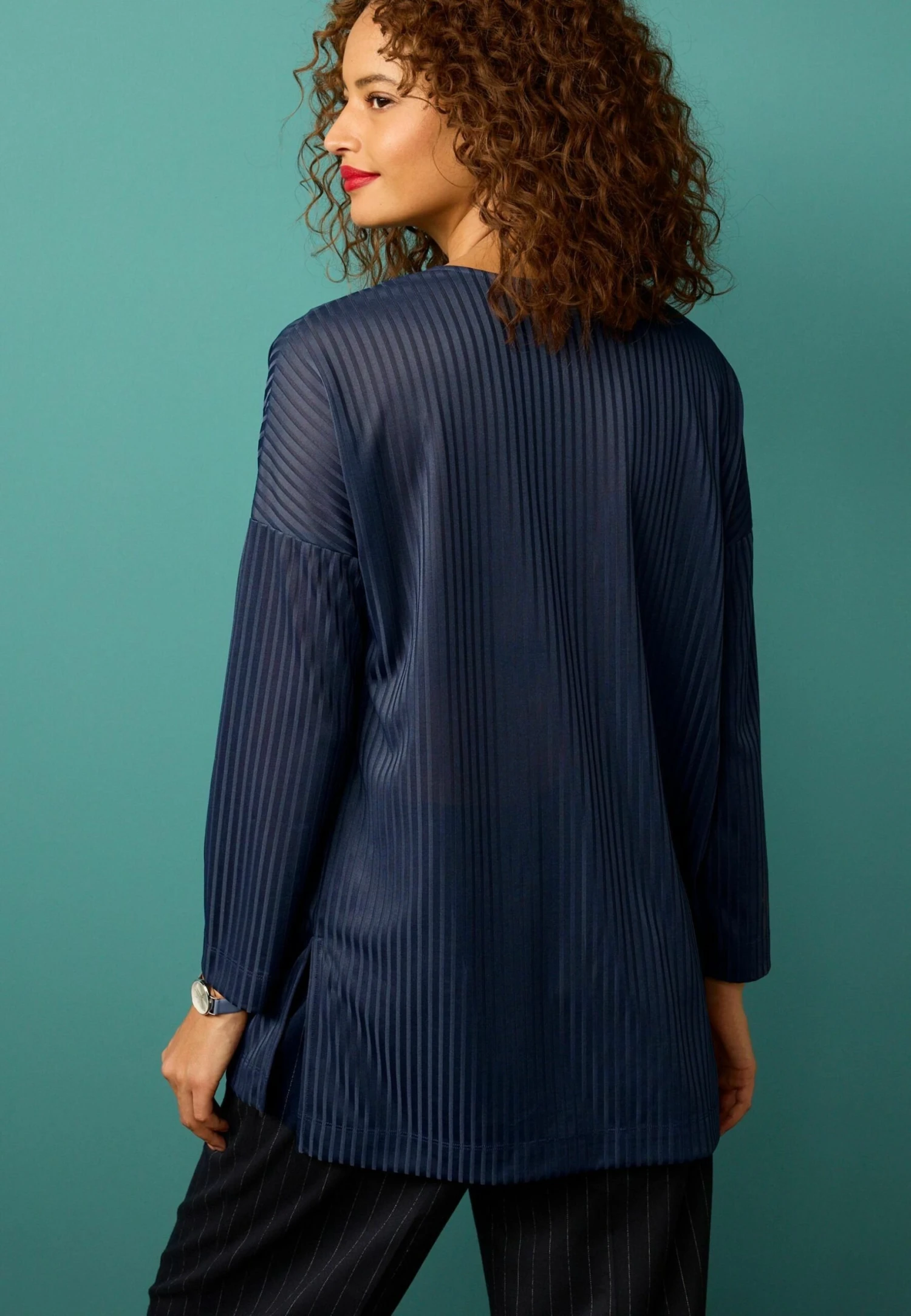 Next Scoop Neck Long Sleeve Standard - T-Shirt À Manches Longues - Navy 5 Next Scoop Neck Long Sleeve Standard - T-Shirt À Manches Longues - Navy – Image 3