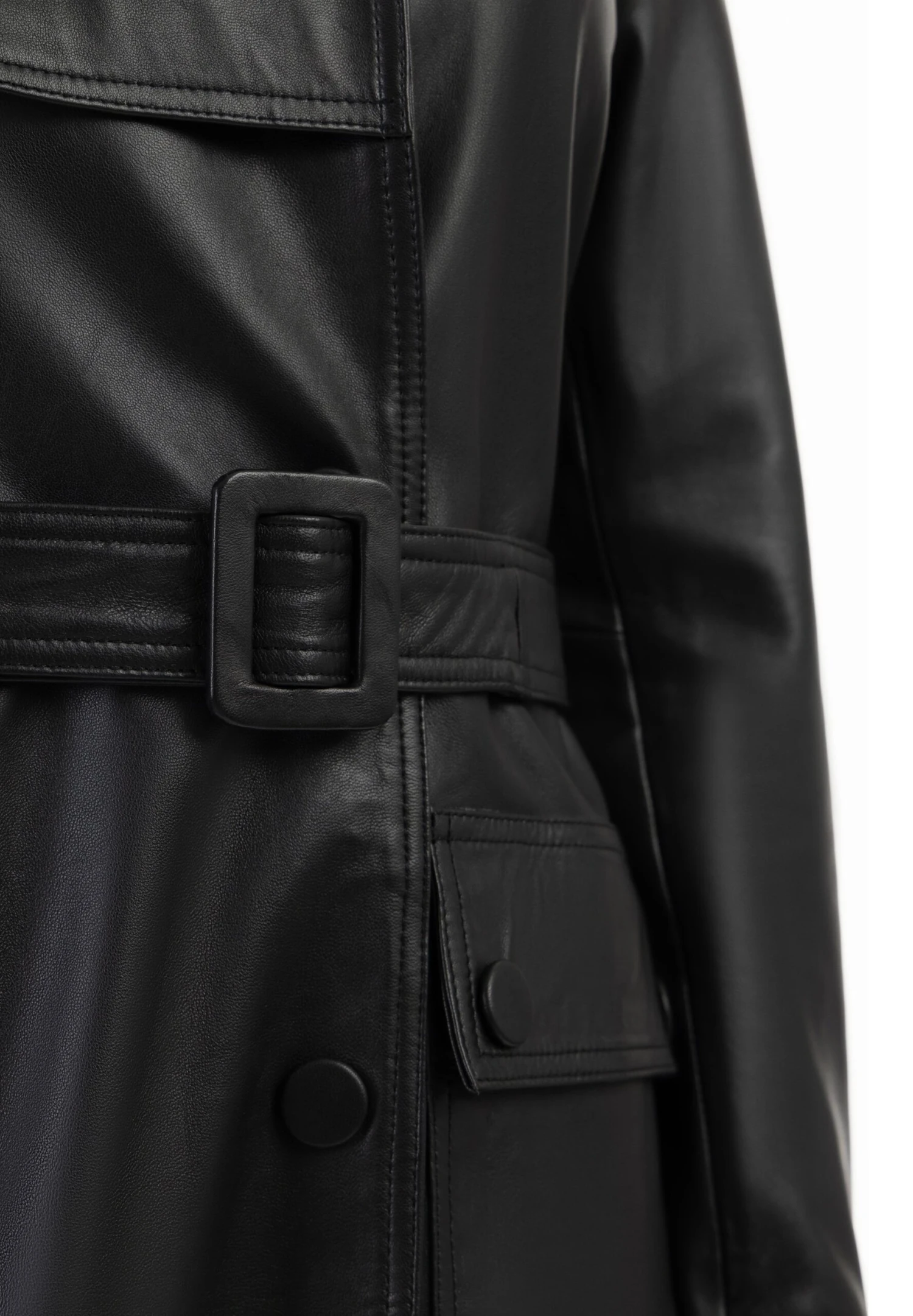 Dreimaster Trench - Schwarz 7 Dreimaster Trench - Schwarz – Image 5