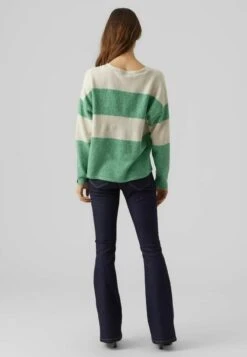 Vero Moda Vmdoffy Ls V-Neck Stripe Ga Boo - Pullover - Bright Green -Next Soldes 542f49fdce1e4abe93ff555f0b91da24