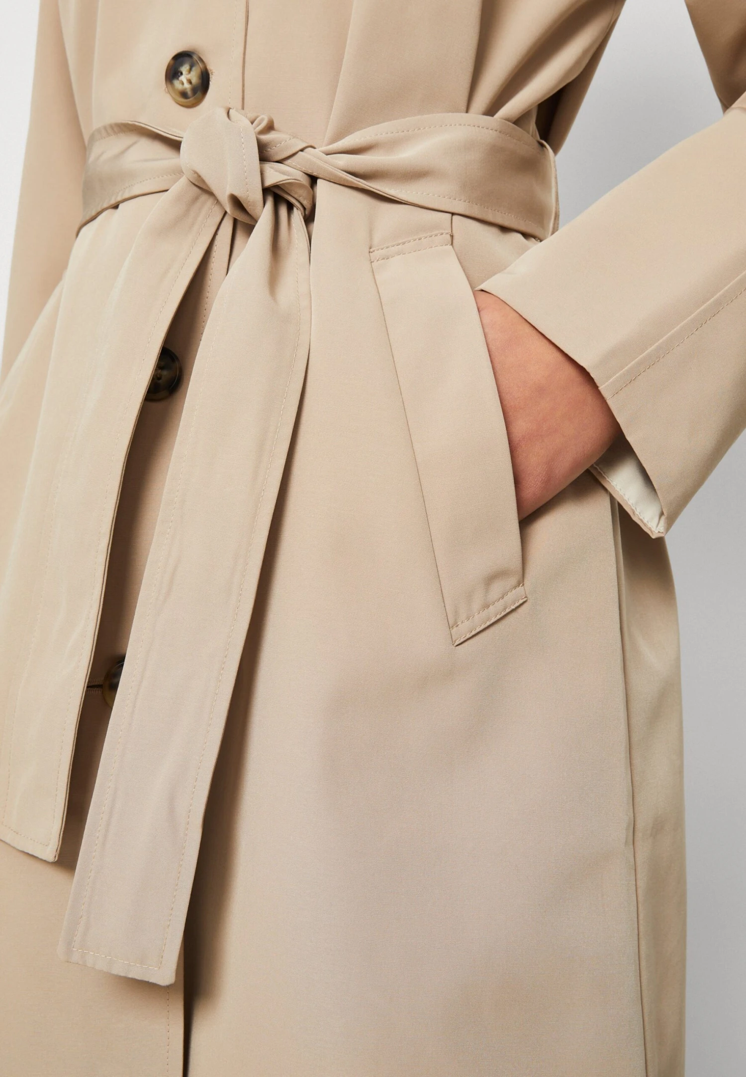 Vero Moda Vmtessasofia Long - Trench - Silver Mink 8 Vero Moda Vmtessasofia Long - Trench - Silver Mink – Image 6