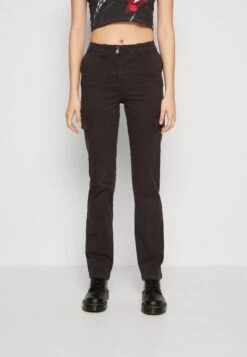 WEEKDAY Brenda Slim Cargo Trouser - Pantalon Cargo - Grey Dark