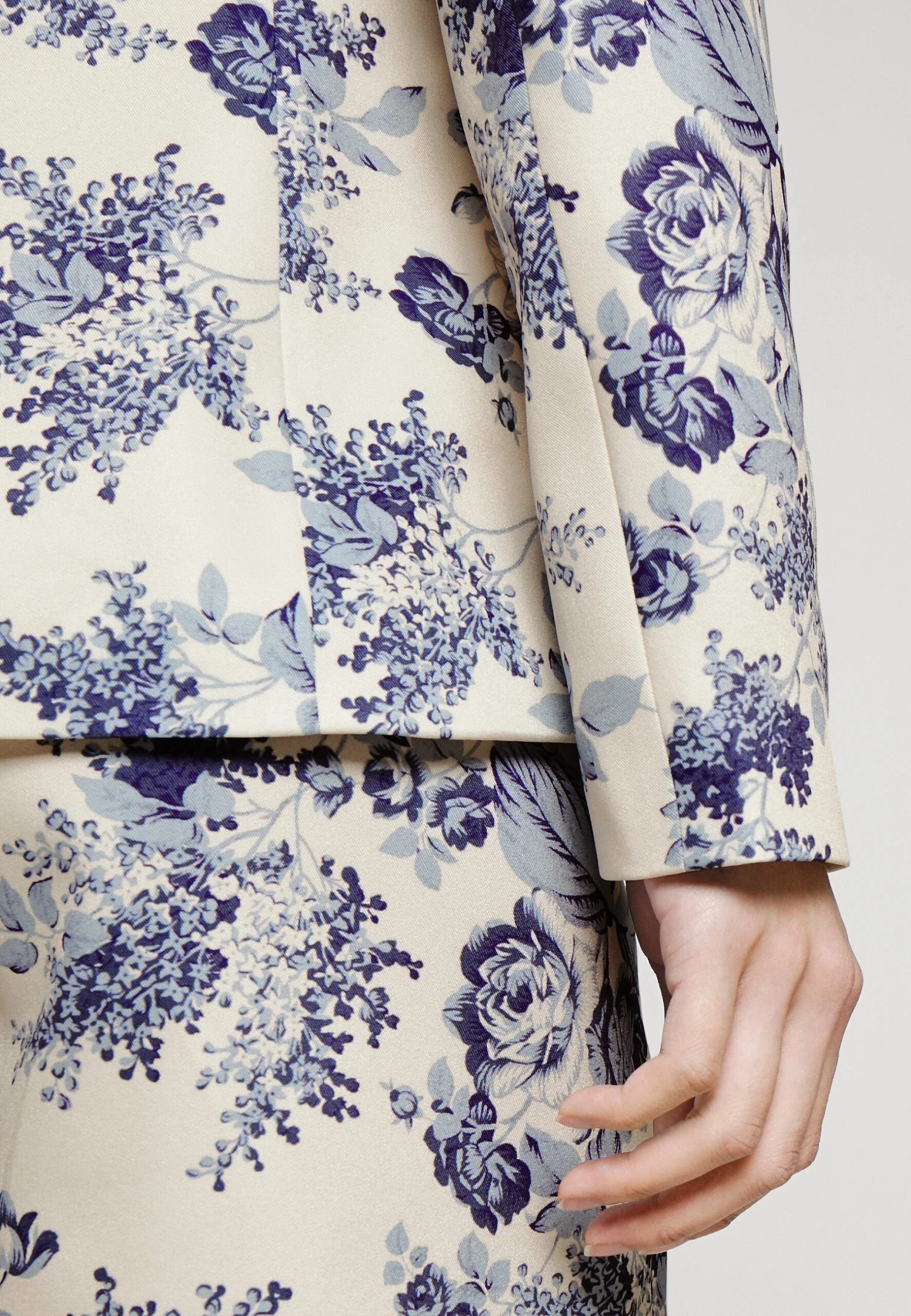 Vila Viporcelina - Blazer - Birch/Blue 9 Vila Viporcelina - Blazer - Birch/Blue – Image 7