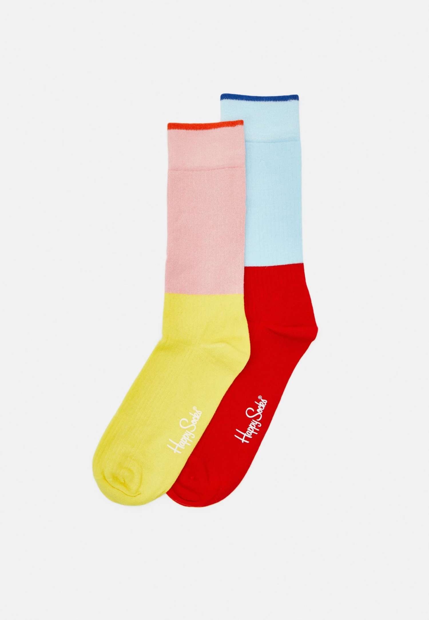 Happy Socks I'M Blocked Unisex 2 Pack - Chaussettes - Red/Yellow 3 Happy Socks I'M Blocked Unisex 2 Pack - Chaussettes - Red/Yellow