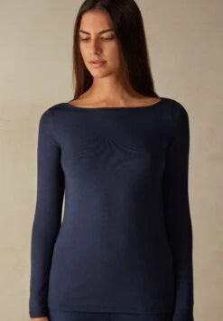 Intimissimi Scollo A Barchetta - T-Shirt À Manches Longues - Intense Blue