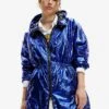 Desigual Metallic Hooded - Parka - Blue -Next Soldes 587f8d9628224263a4452f32b46d19f6