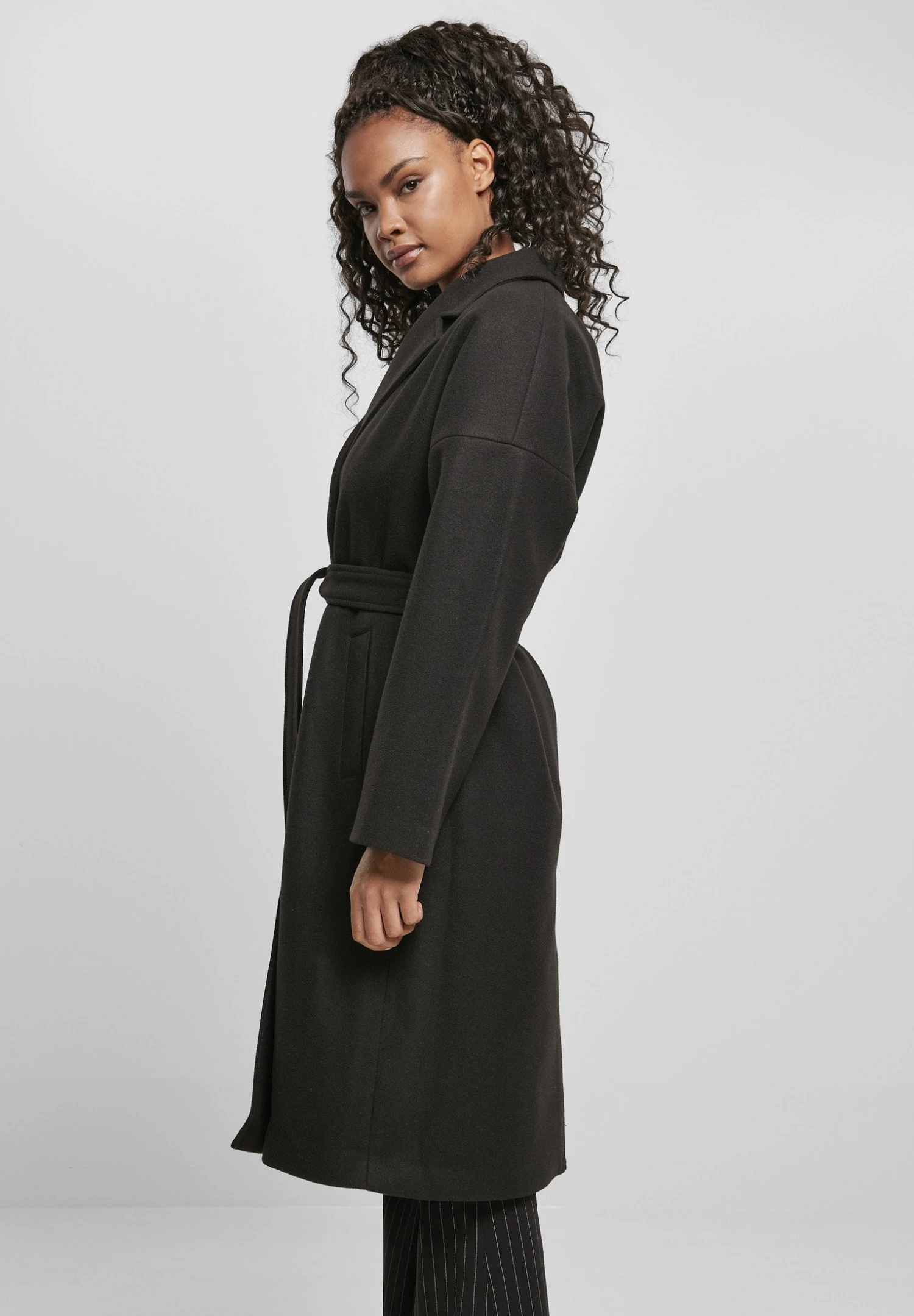 URBAN CLASSICS Damen Oversized - Trench - Black 7 URBAN CLASSICS Damen Oversized - Trench - Black – Image 5