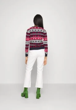 ONLY Onlxmas Comfy Deer - Pullover - Night Sky/Cloud Dancer/Chili Pepper -Next Soldes 5bd25295535649938690b82b624d7604