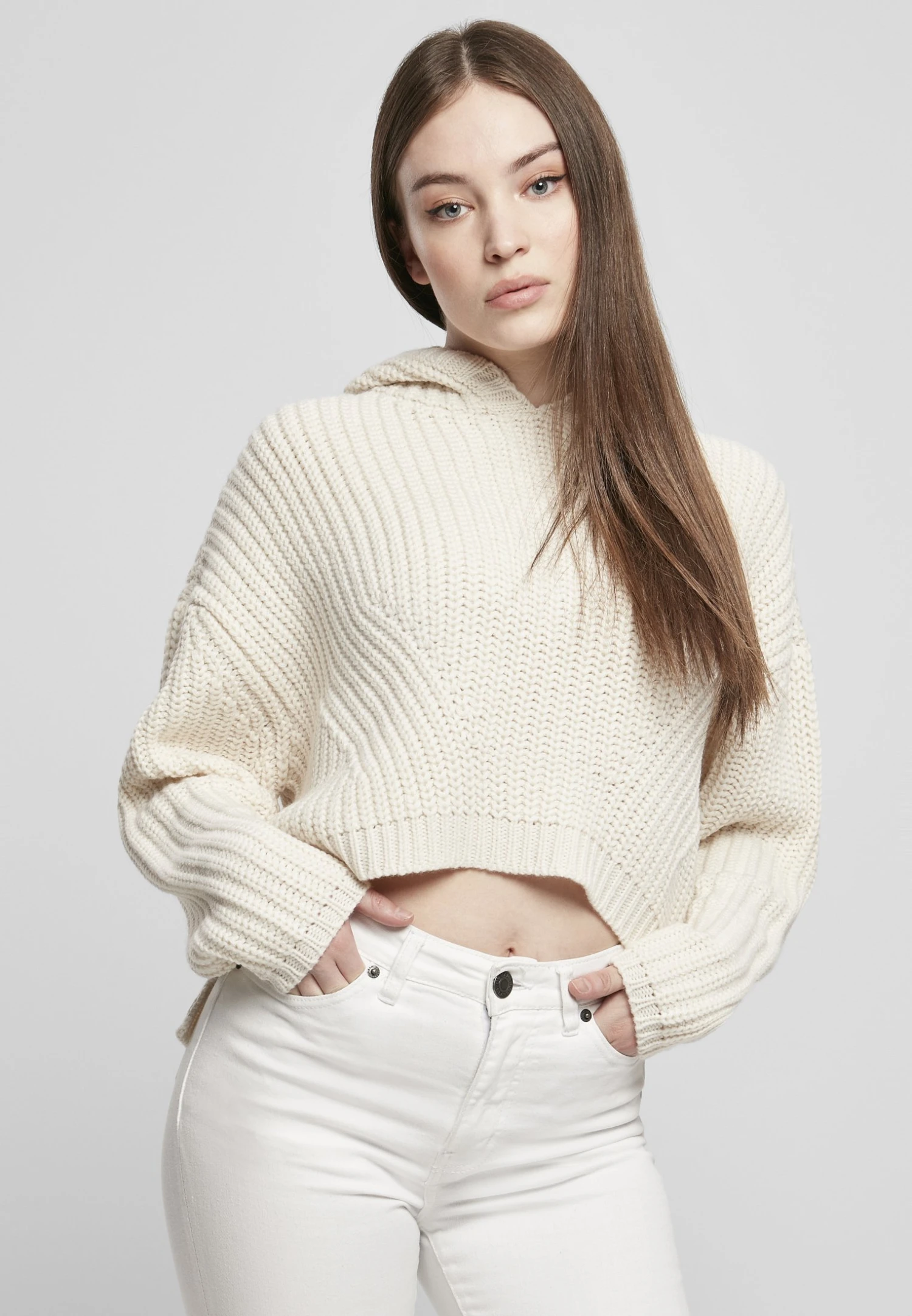 URBAN CLASSICS Sweatshirt - Whitesand 3 URBAN CLASSICS Sweatshirt - Whitesand