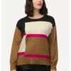Ulla Popken Colorblocking Rundhals - Pullover - Camel -Next Soldes 5c09ccbd04014e6ab2ead2bf14107498
