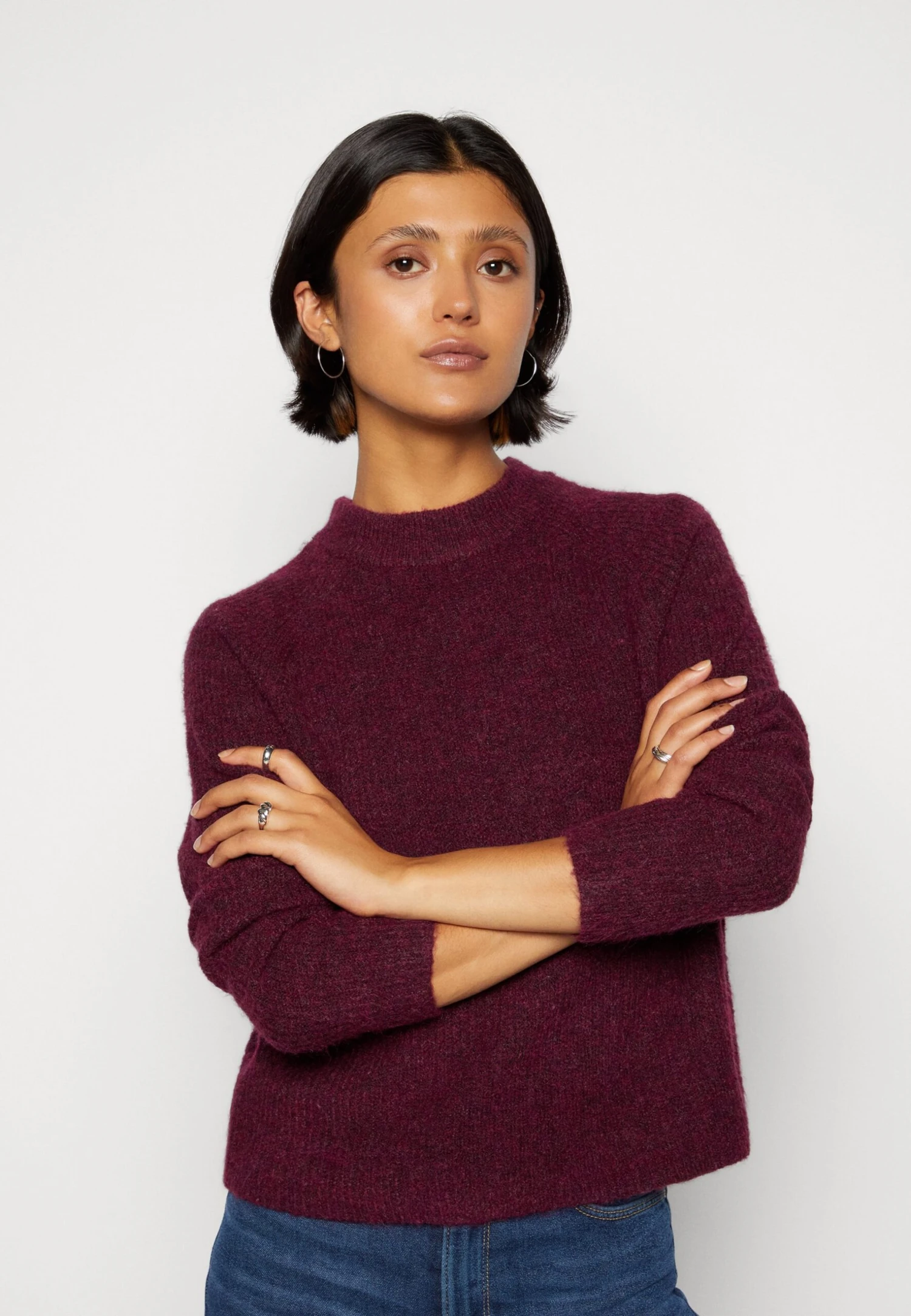 Pieces Pcellen O Neck - Pullover - Grape Wine 6 Pieces Pcellen O Neck - Pullover - Grape Wine – Image 4