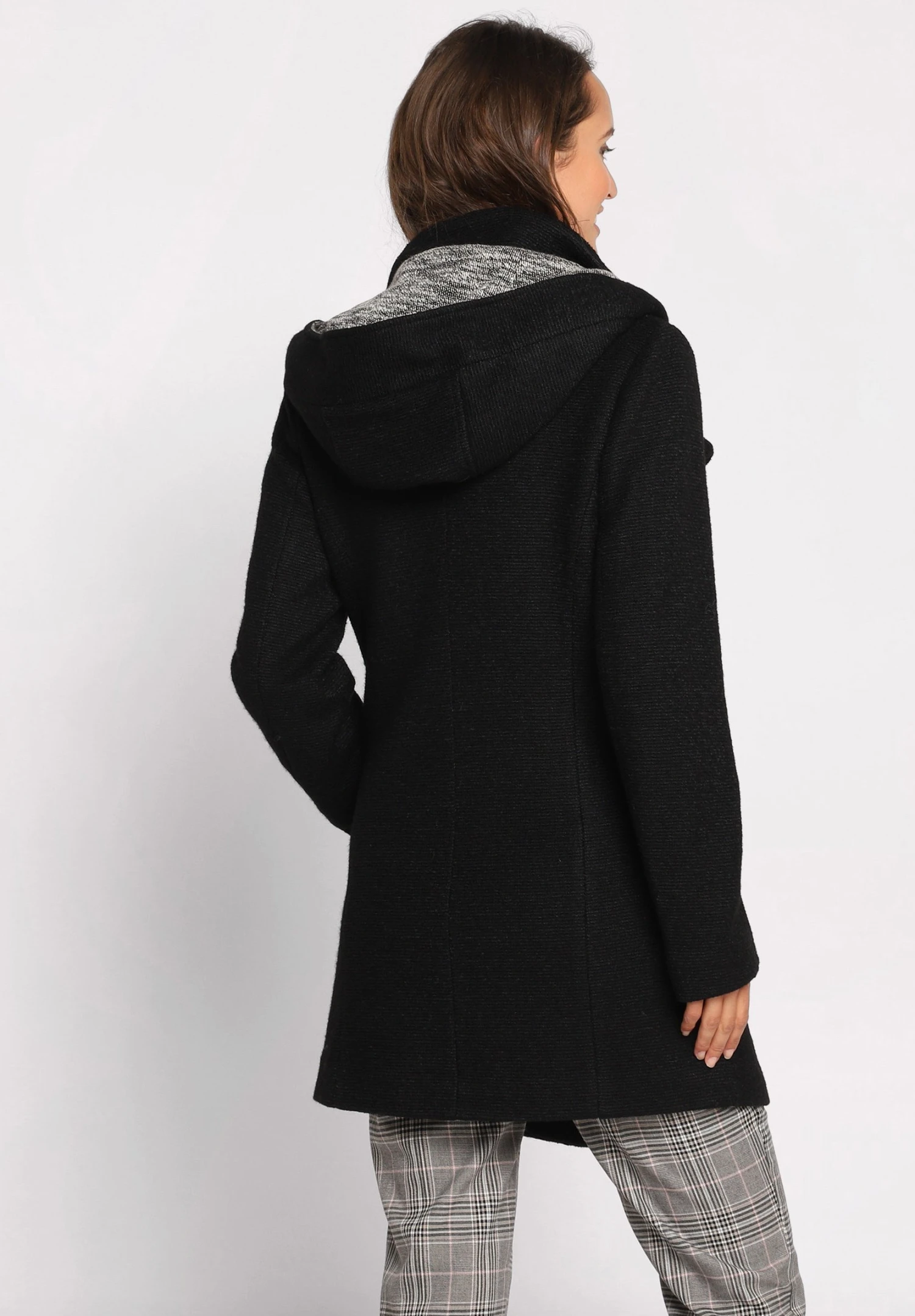 Asymmetrisch Geschwungener - Manteau Court - Noir 5 Asymmetrisch Geschwungener - Manteau Court - Noir – Image 3