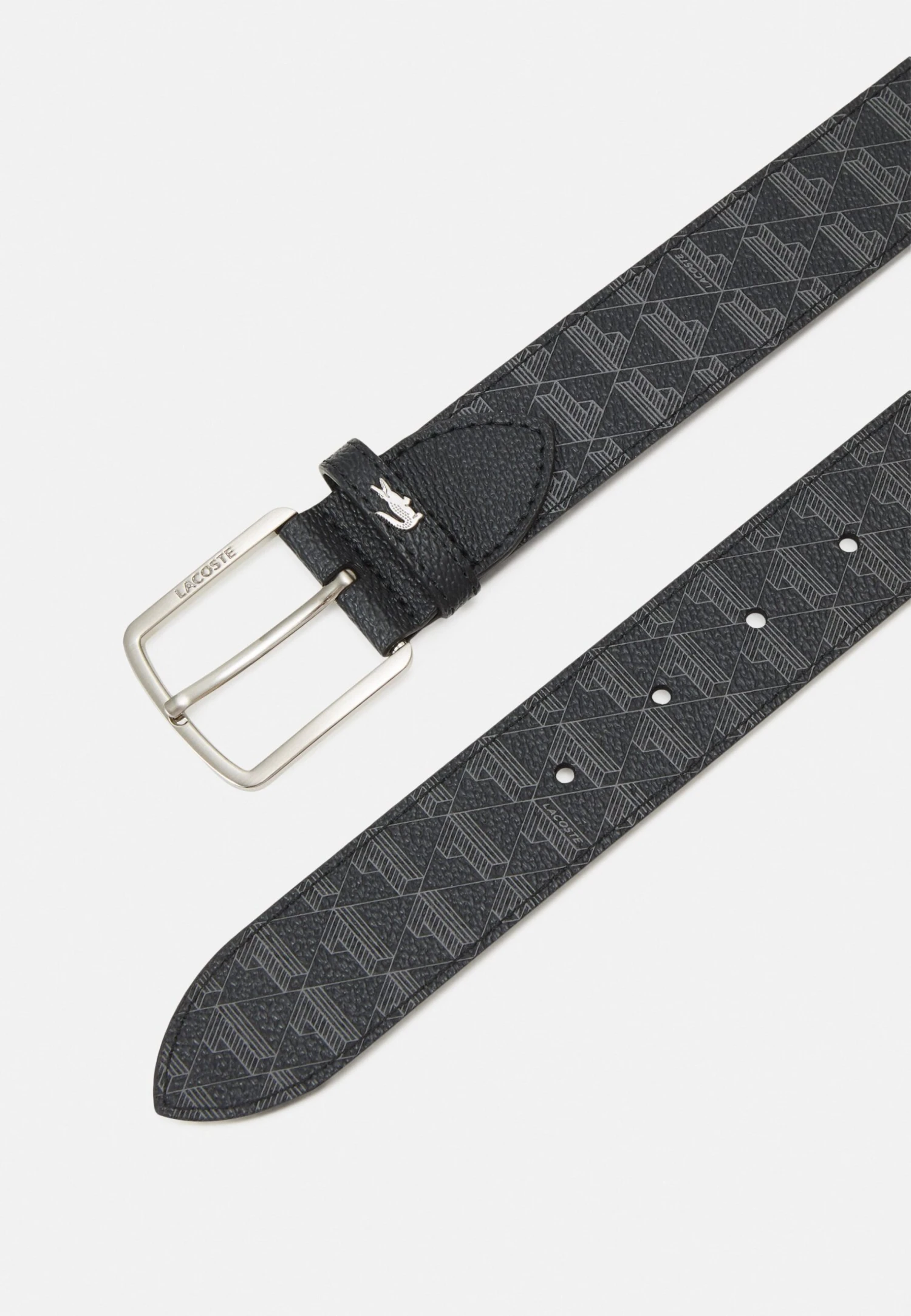 Lacoste The Blend Unisex - Ceinture - Noir/Gris 4 Lacoste The Blend Unisex - Ceinture - Noir/Gris – Image 2
