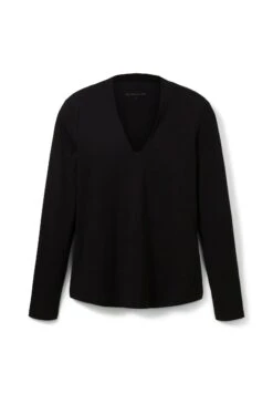 Tom Tailor V-Ausschnitt  - T-Shirt À Manches Longues - Deep Black -Next Soldes 5d6920582eb84038947eb60fcb943581
