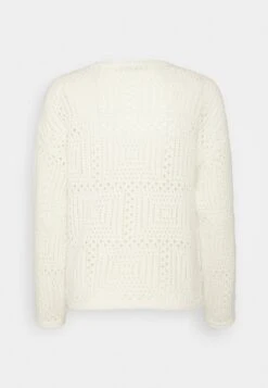 ONLY Onlsansi Life O Neck - Pullover - Cloud Dancer -Next Soldes 5d797847d1c34fbcafa2a1aa4041b123