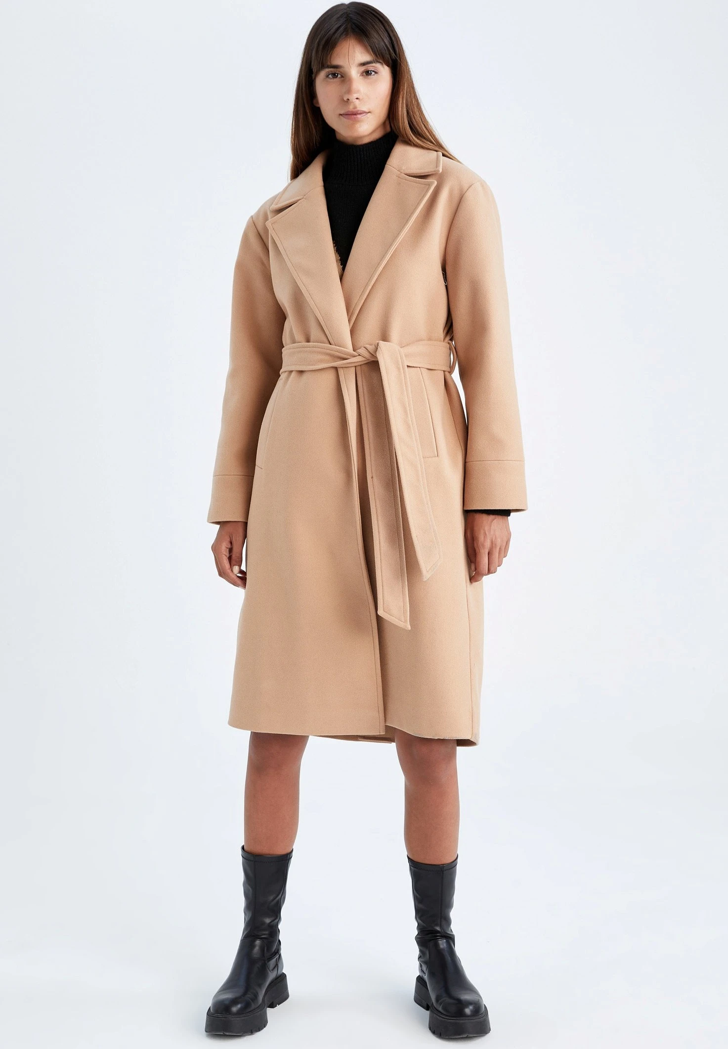 DeFacto Regular Fit - Manteau Classique - Beige 4 DeFacto Regular Fit - Manteau Classique - Beige – Image 2