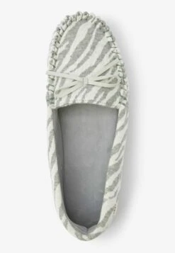 Next Mocassins - Grey Zebra -Next Soldes 5e479422386248bcb0dab92712d3dc81