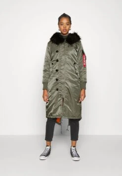 Alpha Industries Long Fishtail - Parka - Vintage Green