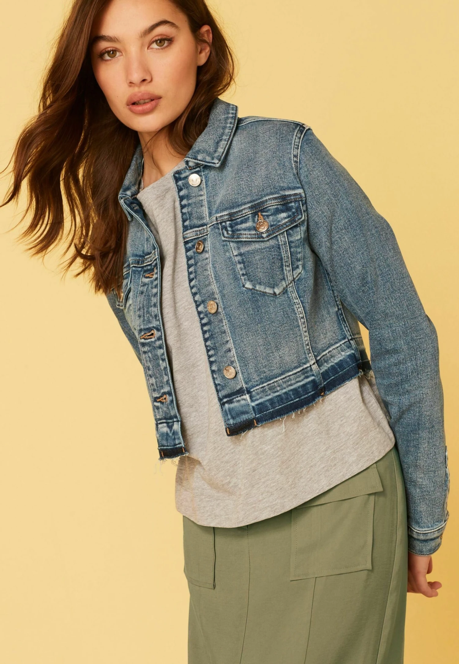 Next Crop Standard - Veste En Jean - Mid Blue Denim 7 Next Crop Standard - Veste En Jean - Mid Blue Denim – Image 5