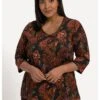Ulla Popken A-Line Allover-Druck V-Ausschnitt 3/4-Arm - Blouse 1 Ulla Popken A-Line Allover-Druck V-Ausschnitt 3/4-Arm - Blouse -Next Soldes 5f1ada8e40e2463ebc5e912b911843fb