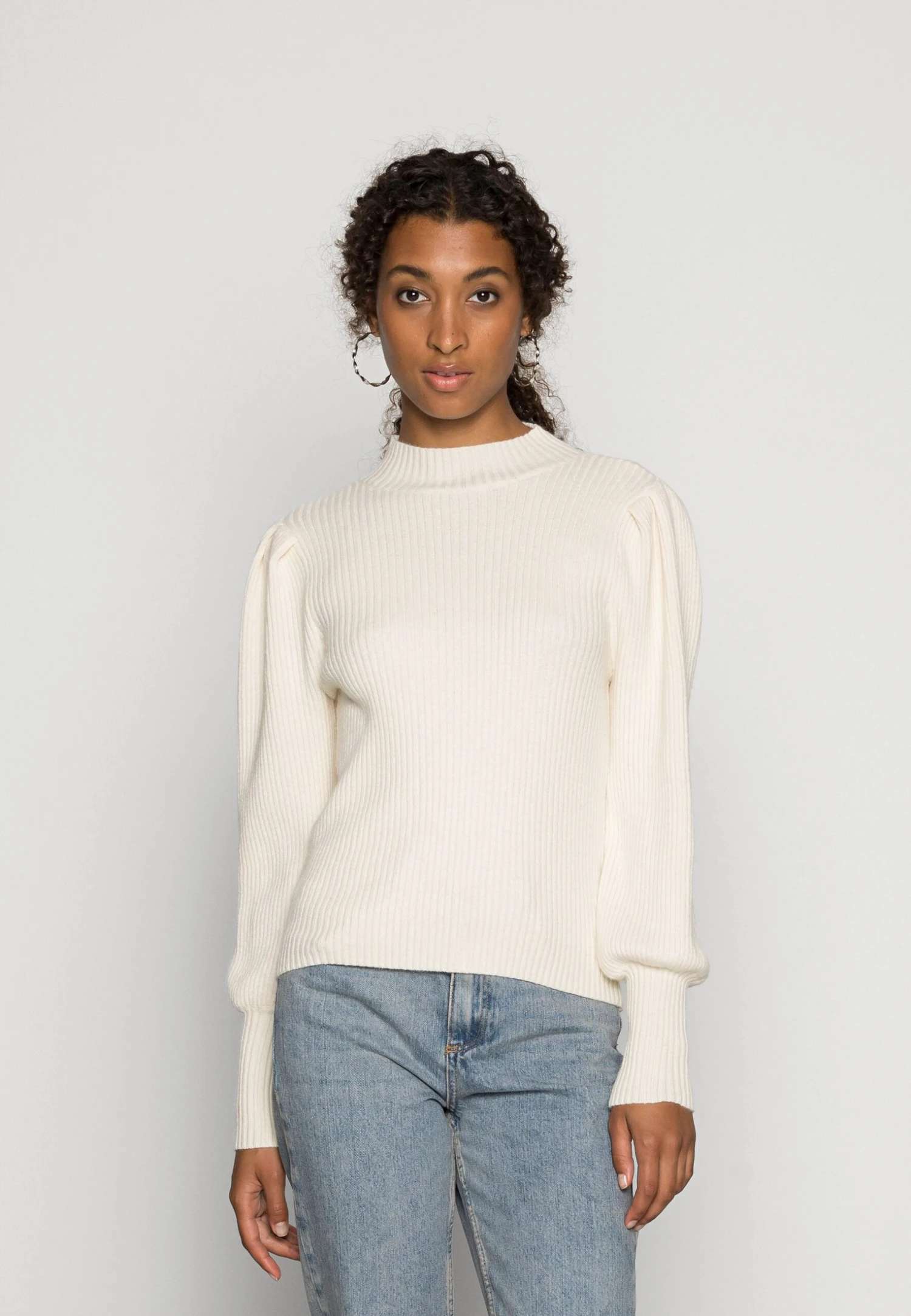 ONLY Katia Ls Highneck - Pullover - Off White 3 ONLY Katia Ls Highneck - Pullover - Off White