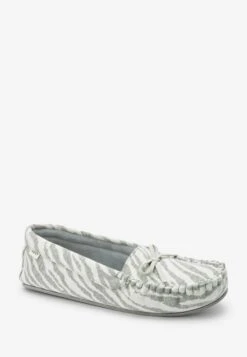 Next Mocassins - Grey Zebra -Next Soldes 61449348c0c349e5b0767e0f5967b96c