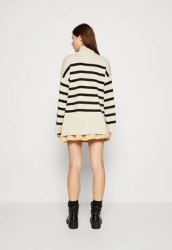 Object Objester L S Zip Noos - Pullover - Sandshell/Black -Next Soldes 626bb168196c4053b63675688803e82b