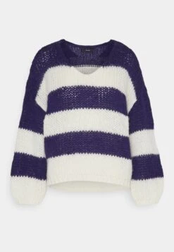 Vero Moda Petite Vmerin Stripe Pullover - Pullover - Astral Aura/Birch -Next Soldes 6284d906e9d14e07b402515058e4b1d7