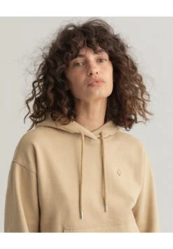 Gant Icon Essential Hoodie - Sweat À Capuche - Dark Khaki -Next Soldes 6380355c07bb4245a03d04322b727a51