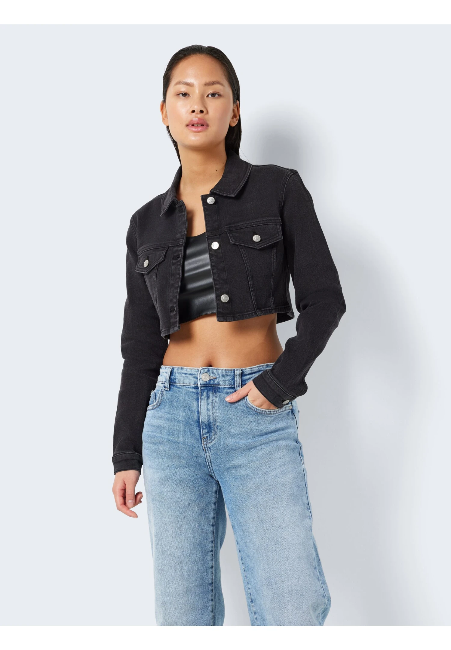 Noisy May Nmjulia Crop Jacket - Veste En Jean - Black Denim 3 Noisy May Nmjulia Crop Jacket - Veste En Jean - Black Denim