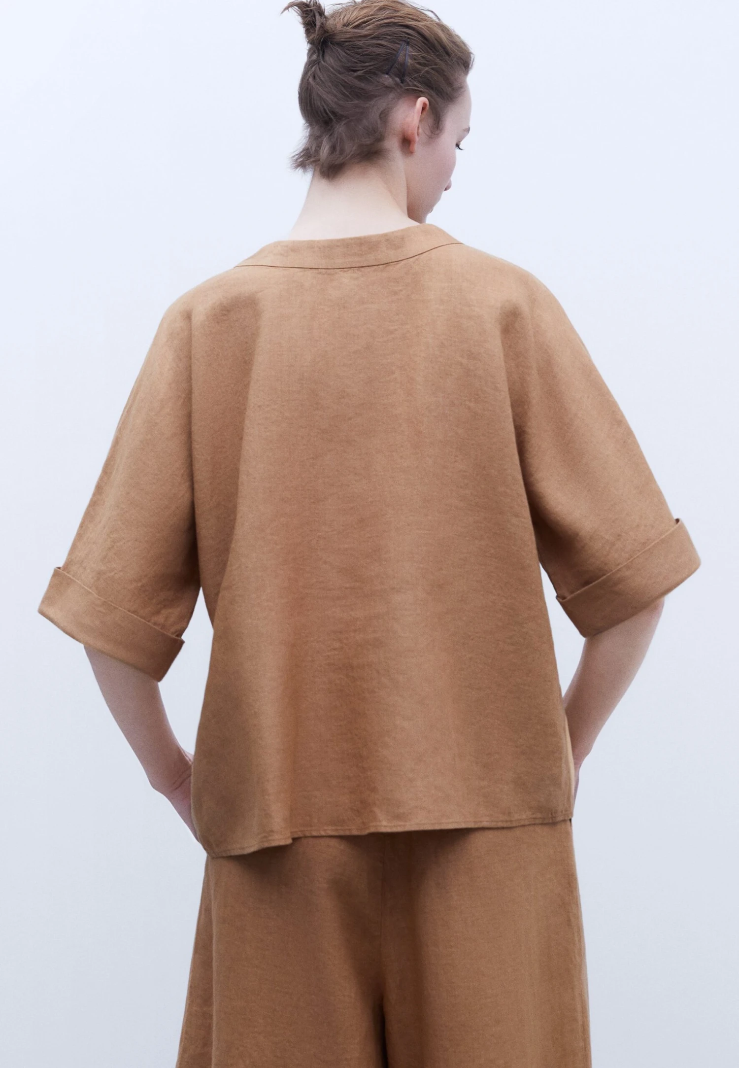 ADOLFO DOMINGUEZ European - Blouse - Camel 4 ADOLFO DOMINGUEZ European - Blouse - Camel – Image 2
