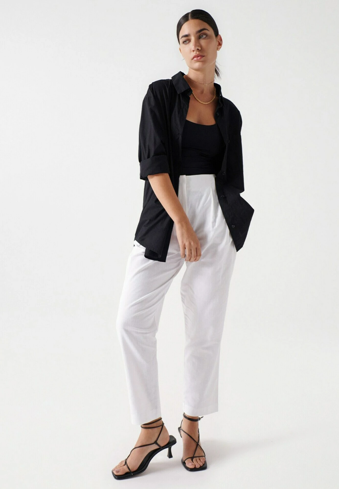 Regular Cropped - Pantalon Classique - Weiß 4 Regular Cropped - Pantalon Classique - Weiß – Image 2