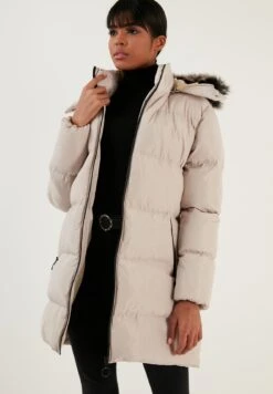 LELA Regular Fit - Manteau D'Hiver - Beige -Next Soldes 6506659676a04f049fbddef1dbd5afd7