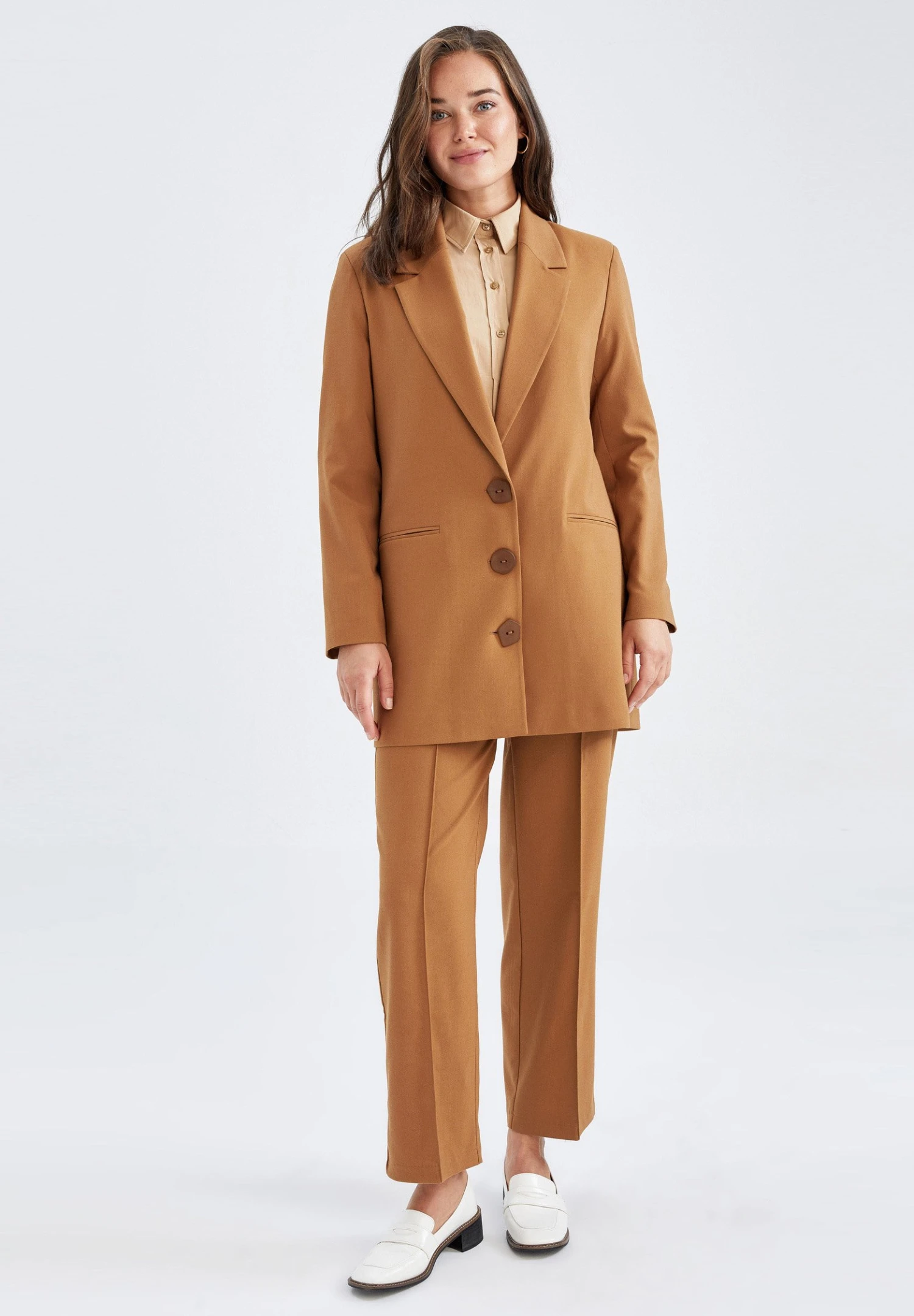 DeFacto Regular Fit - Manteau Court - Brown 4 DeFacto Regular Fit - Manteau Court - Brown – Image 2